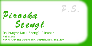 piroska stengl business card